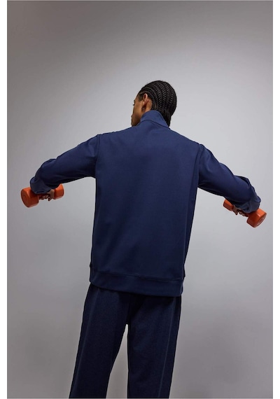 Defacto Standart Fit Sporcu Sweatshirt, F7591ax26spnv253 Lacivert-nv253