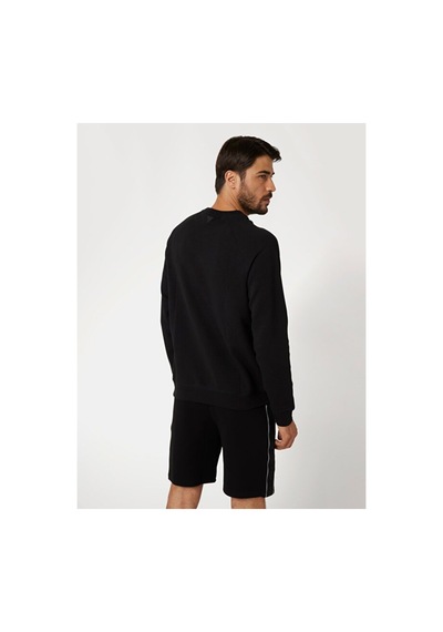 Guess New Aldwin Erkek Aktif Sweatshirt Siyah
