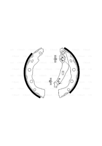 BOSCH 986487577 Pabuçlu Balata 203×39Mm Carisma 95-98