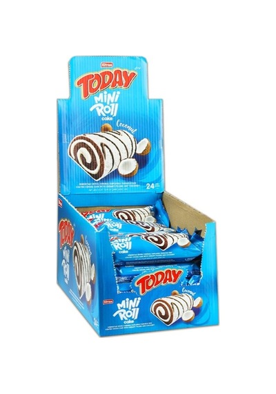 Today Mini Roll Cake Hindistan Cevizi Kaplamalı 40Gr. 24 Adet (1 Kutu)