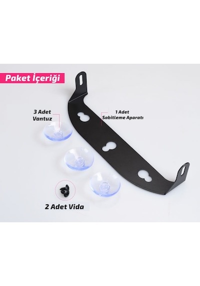 Polis Çakarı Cam Içi Vantuzlu 6 Led Kırmızı Mavi Çakmaklık Girişli Ön Arka Cam Polis Lamba 12 Mod Sts Oto Aksesuar