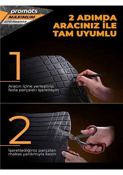 Dacia Dokker 2013 Model Ve Sonrası Uyumlu Oto Paspas 4d Maximum Siyah