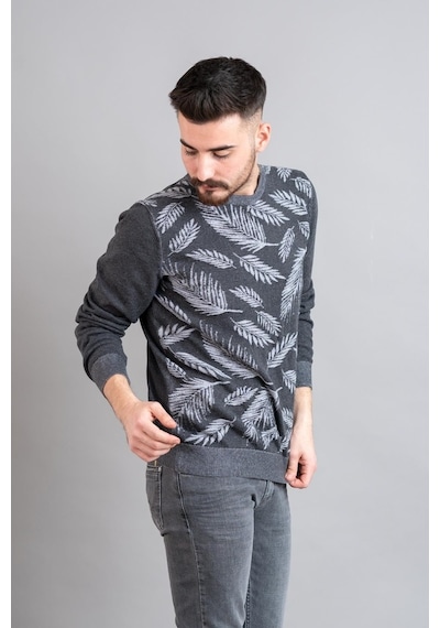 San&Fa Regular Fit Desenli Erkek Triko Kazak