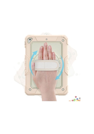 Apple İpad 5 Air 9.7 Kılıf Strap New Tablet Kapak - Pembe