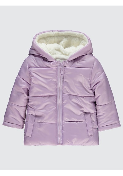 Civil Baby Kız Bebek Kapüşonlu Mont 6-18 Ay Koyu Lila Koyu Lila