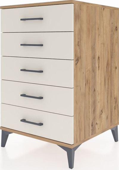 Kronos Komodin 5 Çekmeceli 60x59x96 Çam-aytaşı Çam