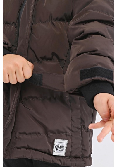 Natural Kürklü Erkek Çocuk Kaban 51237 Kahve
