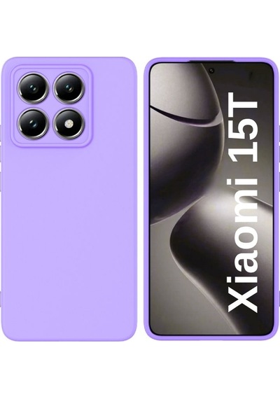 Xiaomi 15t Uyumlu Silikon Kılıf - Kamera Korumalı Esnek Pastel Renk Kapak - Lila Lila