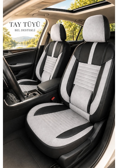 Volvo V40 2012-2019 Uyumlu Apex Serisi Gri Siyah Oto Koltuk Kılıfı