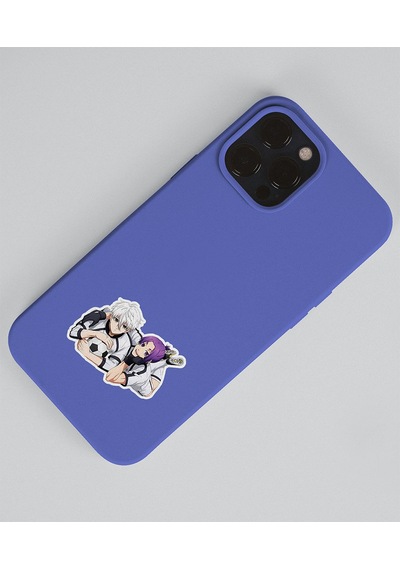 Anime Bluelock Reo Mikage-parlak Kağıt -2li Sticker Set-futbol Telefon Süsleme Anime Blue Lock Beyaz