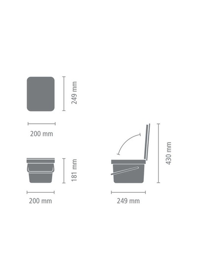 Brabantia Sort&go Lıght Grey Çöp Kovası 6lt Beyaz