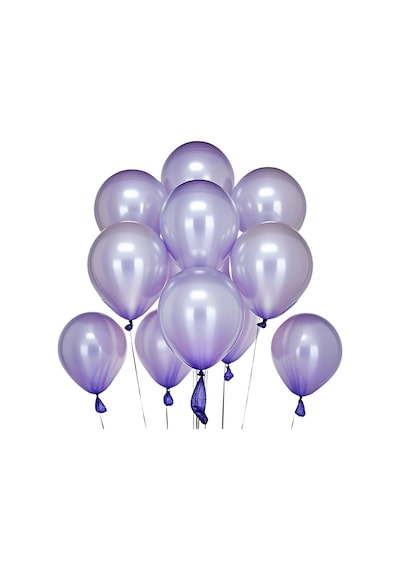 20 Adet 12 İnç 30 Cm Metalik Lila Balon Doğum Günü Süsleme Lila