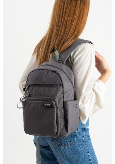 Baginn Kadın Sırt Çantası Ultra Hafif Paraşüt Kumaş Su İtici Kumaş Günlük Sırt Çantası 28 25 Cm Gri