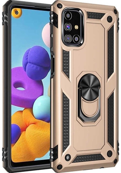 Galaxy M31s Kılıf Zore Vega Kapak Gold