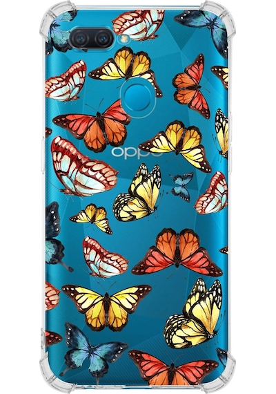 Prinrify Oppo A5s Uyumlu Water Color 2 Baskılı Şeffaf Köşe Korumalı Antişok Kılıf