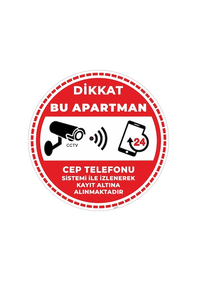 Dikkat Bu Apartman Cep Telefonu Sistemi İle İzlenerek Kayıt Altına Alınmaktadır V6