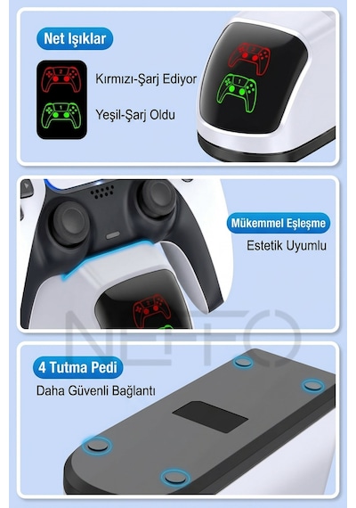 Ps5 Joystick Şarj Standı Dualsense Göstergeli Şarj Istasyonu