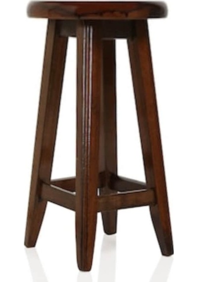 Ceviz Ahşap Bar Taburesi 60 CM