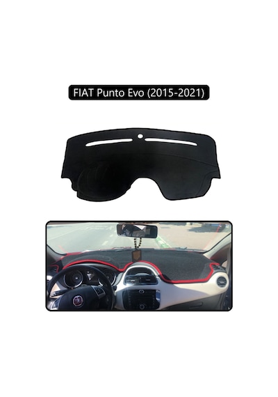 Fıat Punto Evo 2015-2021 Modellerine Uyguntorpido Koruma Halısı Siyah Kenar