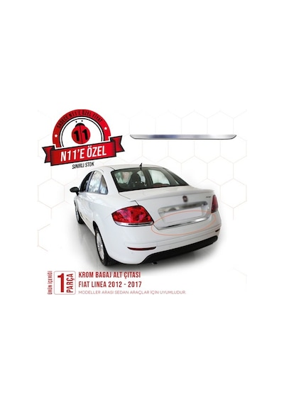 intakrom Fiat Linea Krom Bagaj Alt Çıtası 2007 - 2018