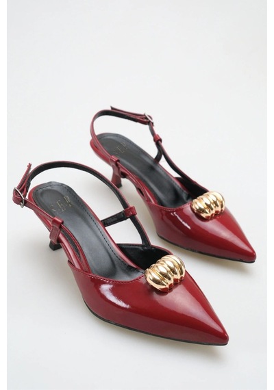 Sermoda Topuklu Kadın Ayakkabı - 5 Cm İnce Topuklu Sivri Burun Kadın Stiletto Ayakkabı Bordo Rugan Sermoda Topuklu Kadın Ayakkabı - 5 Cm İnce Topuklu Sivri Burun Kadın Stiletto Ayakkabı Bordo Rugan