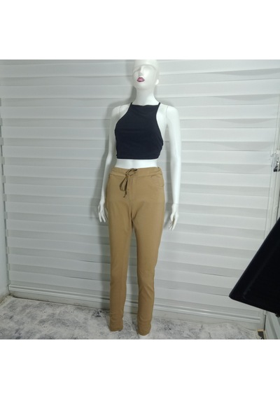 Bohem Stil İtalyan Likralı Skinny Pantolon-8935 Camel
