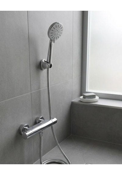 Northcity 4 Kademeli Krem Duş Başlığı Ve Spiral Hortumlu Banyo Seti