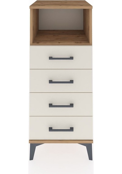Hyperion Komodin Tek Raflı 4 Çekmeceli 44x44x106 Çam-aytaşı Atlas Çam