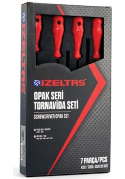 İzeltaş Opak Seri Tornavida Seti (7 Parça)