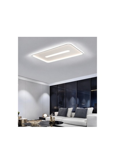 Siyah 60x90cm Dikdörtgen 6500k Soğuk Beyaz Led Tavan Lambası