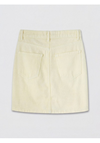 Lcw Vision Sarı Regular Fit Mini Jean Etek