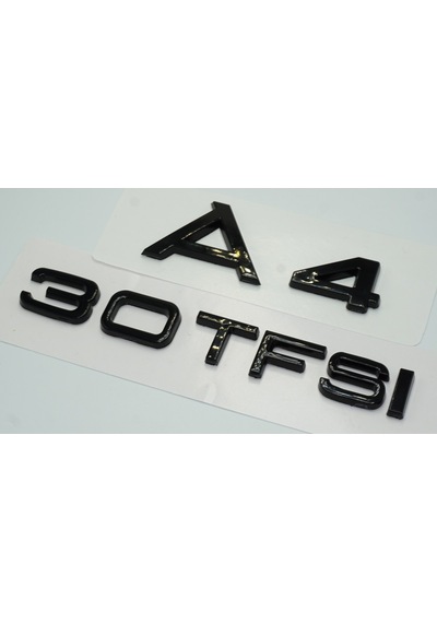 Audi A4 30 TFSi Parlak Siyah ABS 3M 3D Bagaj Yazı Logo Ür
