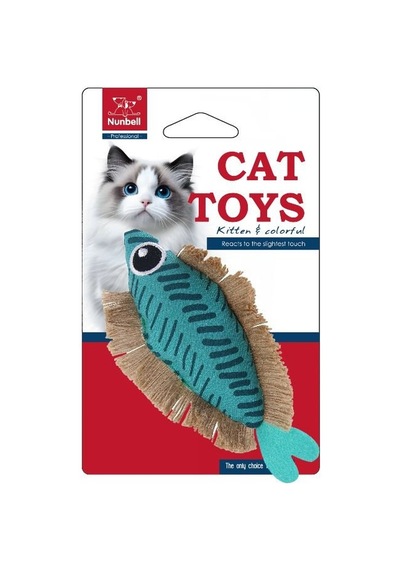 Nunbell Kedi Oyuncagı Turkuaz Balık