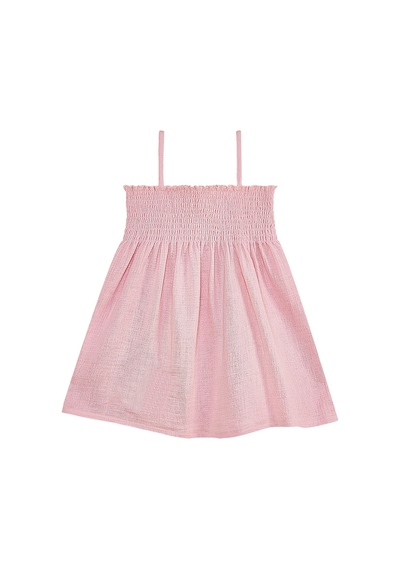 Denokids Çiçekli Gülkurusu Kız Bebek Çocuk Müslin Elbise Çok Renkli