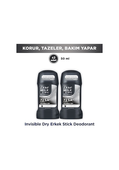 Dove Men +care Erkek Stick Deodorant Invisible Dry 50 Ml X2