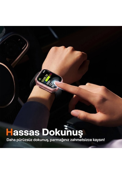Caseonn Apple Watch Uyumlu Ultra Kılıf Tam Korumalı Ekran Koruyuculu Sert Bumper Kasa Şeffaf