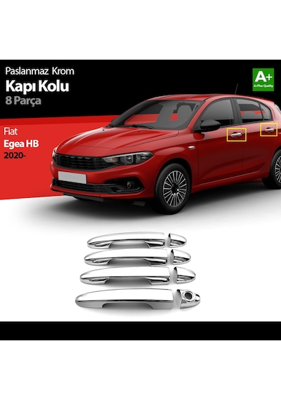 Fiat Egea Hb / Sd Krom Kapı Kolu 8 Prç. 2020 2021 2022 2023 2024 2025 2026