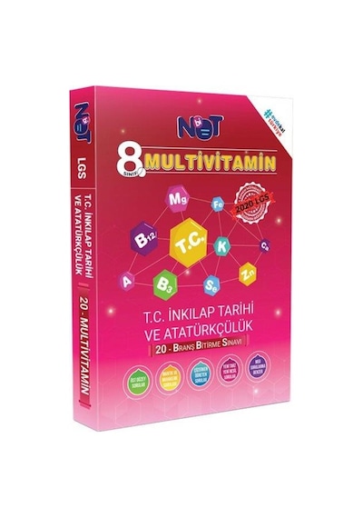 8. Sınıf İnkılap 20 Deneme 1.Dönem MULTİVİTAMİN - BİNOT Yayınları