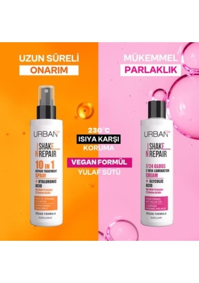 Urban Care Shake N Repair 7/24 Glikolik Asit İçeren Gloss Laminasyon Parlaklık Etkili Durulanan