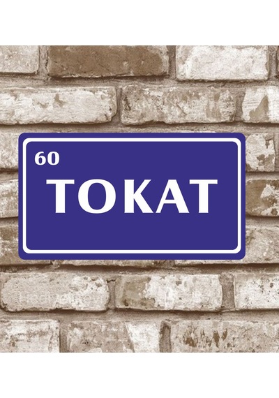 Kişiye Özel Metal Plaka Tokat 60 Retro Poster (29X15)