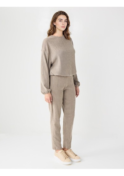 Jimmy Key Vizon Normal Bel Normal Paça Beli Lastikli Örme Pantolon 5ww186139927