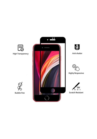 Apple Uyumlu   iPhone Se 2020 5D Tam Kaplayan Ekran Koruyucu Kırılmaz Cam