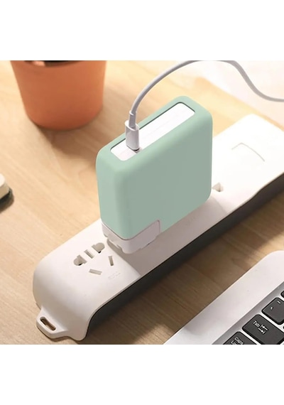 Apple İle Uyumlu Güç Adaptörü Silikon Kılıf 85 W, 87 W - Ve 96 W Usb-c Güç Adaptörü Silikon Kılıf Koruma Macbook İle Uyumlu Güç Adaptörü Renkli Kılıf Lacivert, 85w
