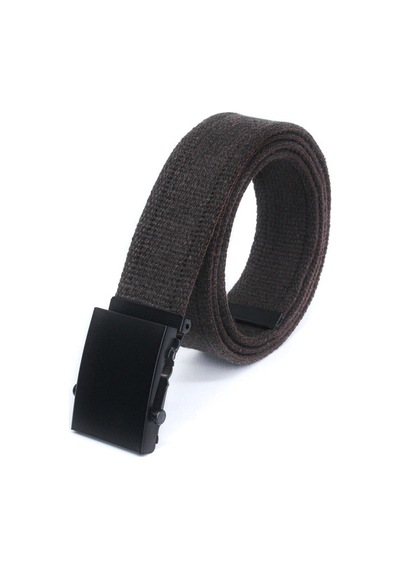 Livize Unisex Siyah Tokalı Kolon Kemeri 4Cm Kahverengi Kahverengi