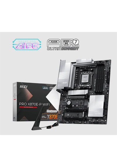 Msı Pro X870e-p Wıfı Ddr5 8200mt/s 1xhdmı 3xm.2 Usb Am5 Atx Amd Am5 9000/8000/7000 Serileri İle Uyumlu