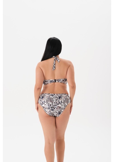 Büyük Beden Kaplı Zebra Desen Bikini Takım Çok Renkli