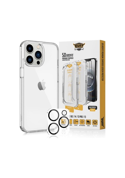 İphone  Paket - Şeffaf Hybrid Kılıf + Easyfit 5d Ekran Koruyucu + Lens Koruyucu Şeffaf 5d Glass , İphone 13 Diğer