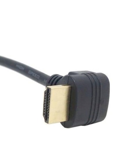 4666 Hdmi Dişi Erkek Uzatma 90 Derece Dirsek Kablosu 0.5 Metre 0.50 Cm