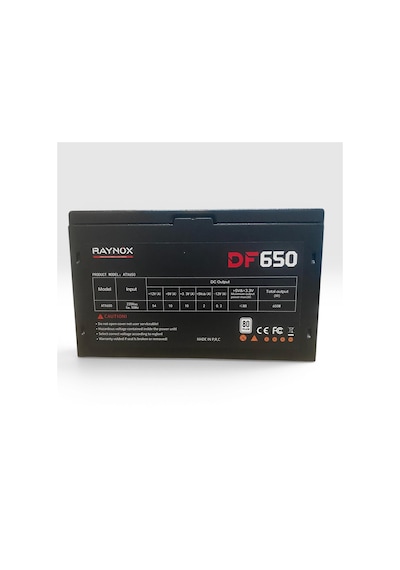 Raynox Atx650w Peak 650w 12cm Fan 3 Sata Power Supply