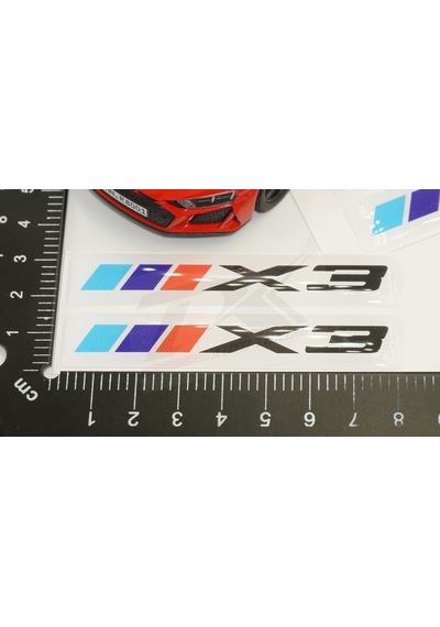 Bmw X3 Logo 3M 3D Damla Silikon Torpido Bagaj Çamurluk Logo Amble